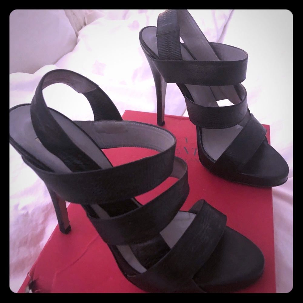 Valentino Black Sling Back Stiletto Sandal